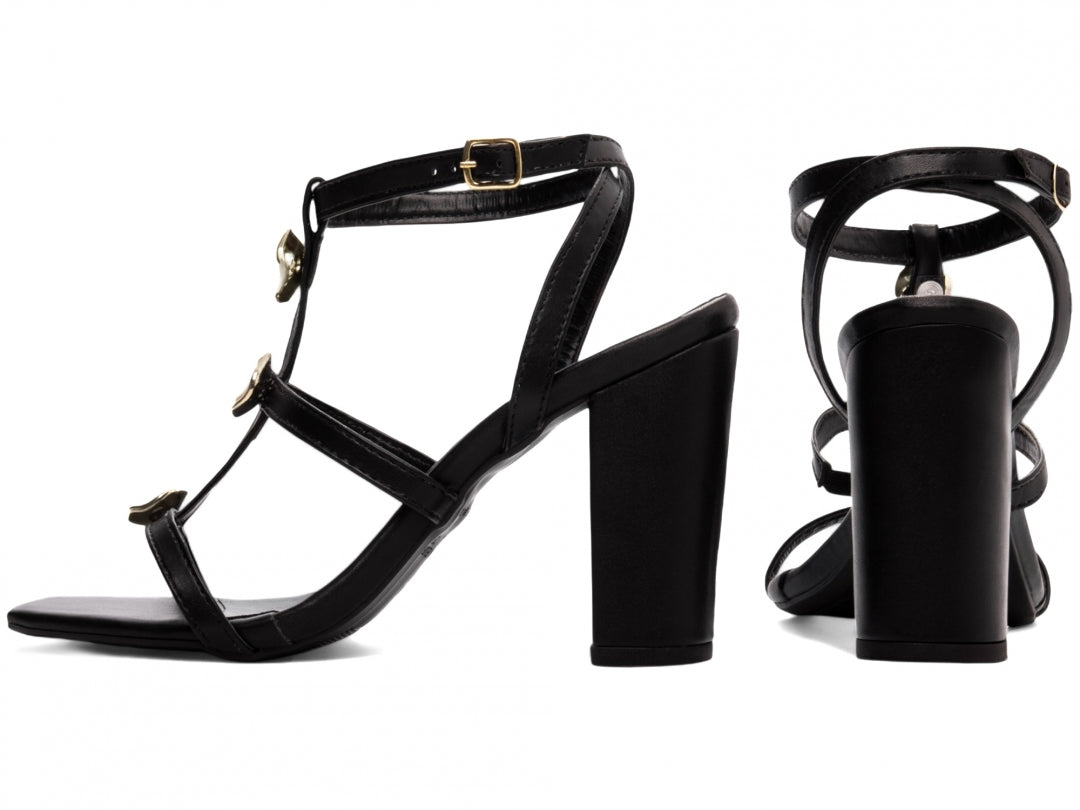 Sandália Feminina Salto Grosso Elegância