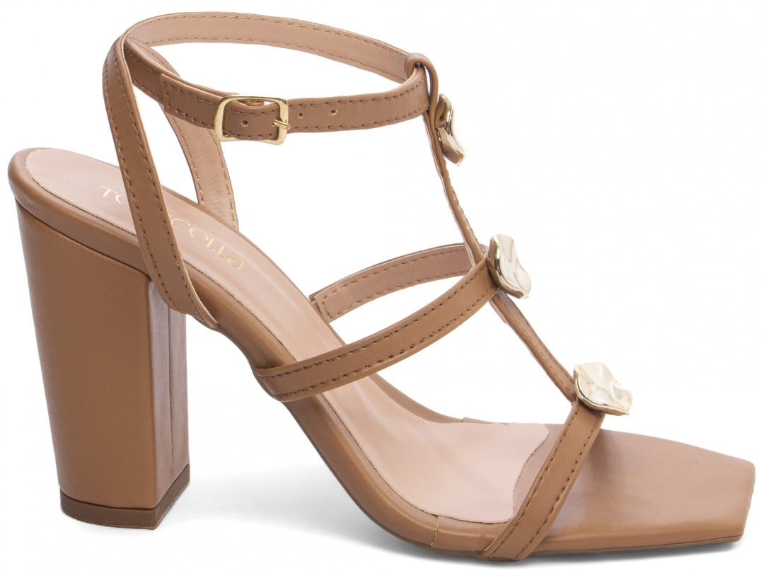 Sandália Feminina Salto Grosso Elegância