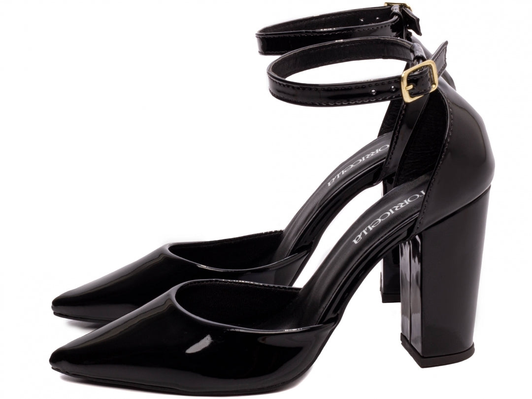Sapato Scarpin Salto Alto Verniz Preto