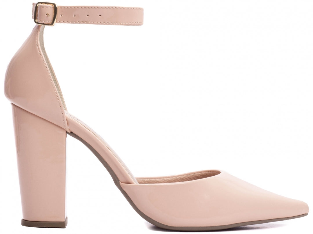 Sapato Scarpin Salto Alto Verniz Rosê