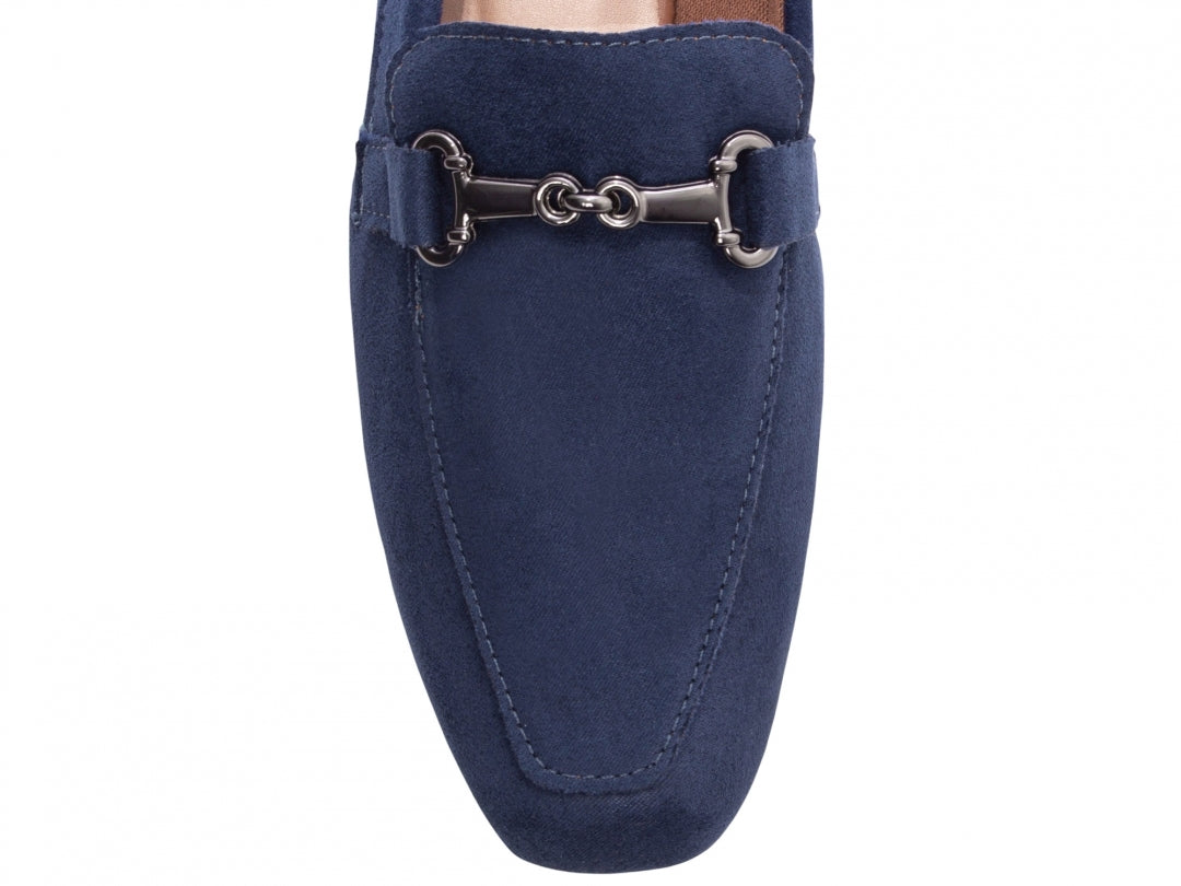 Mocassim Azul Bico Alongado Premium