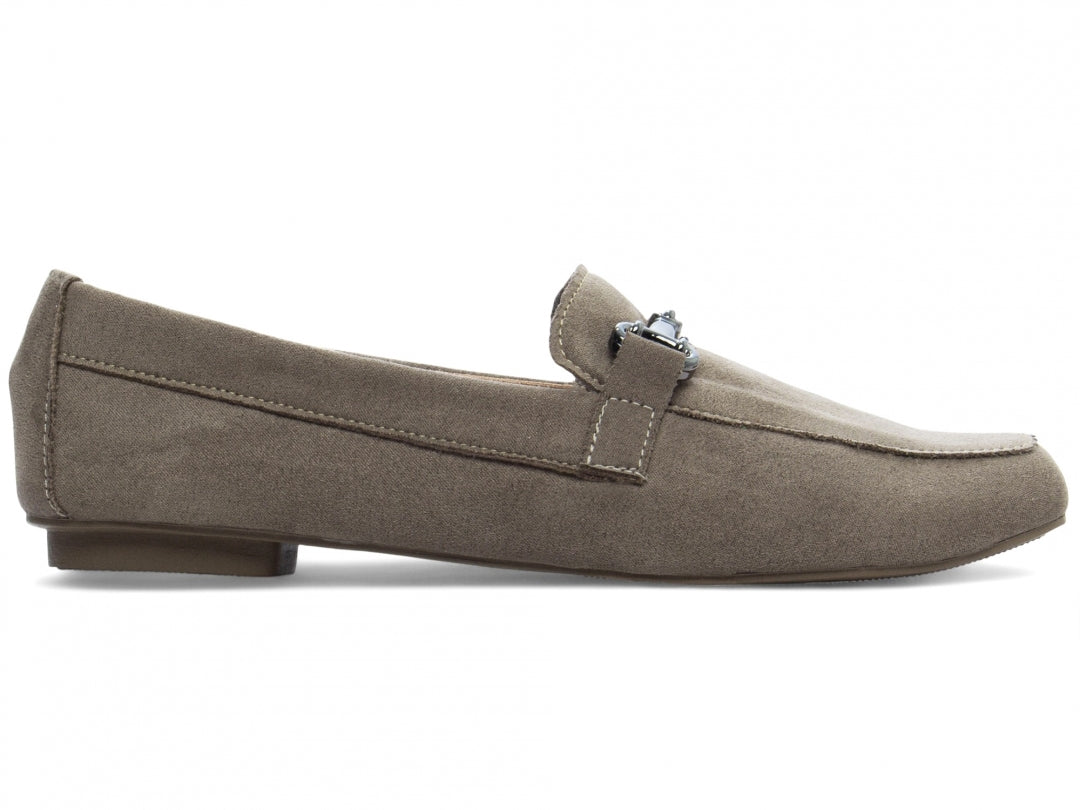 Mocassim Cinza Bico Alongado Premium