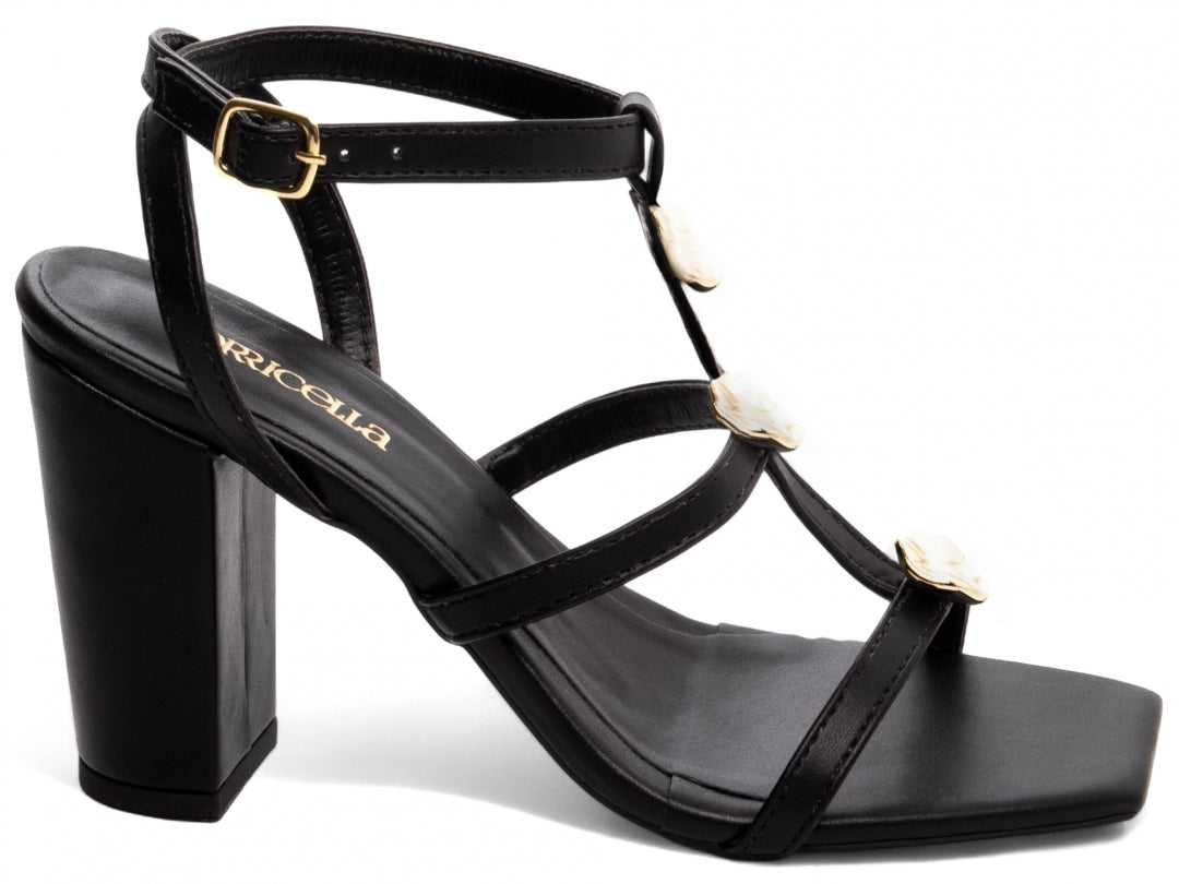 Sandália Feminina Salto Grosso Elegância