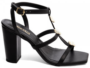 Sandália Feminina Salto Grosso Elegância