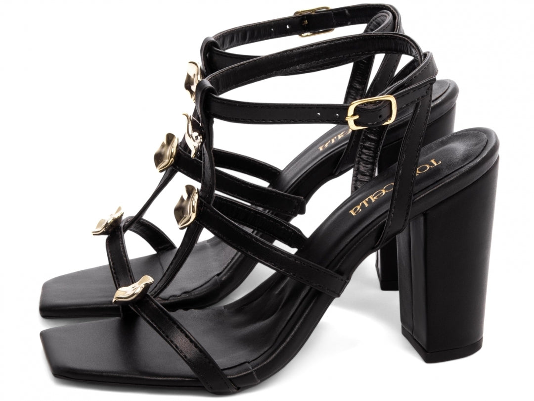 Sandália Feminina Salto Grosso Elegância