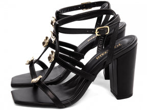 Sandália Feminina Salto Grosso Elegância