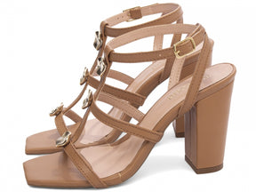 Sandália Feminina Salto Grosso Elegância