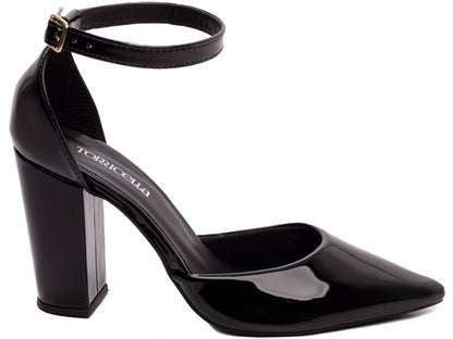 Sapato Scarpin Salto Alto Verniz Preto
