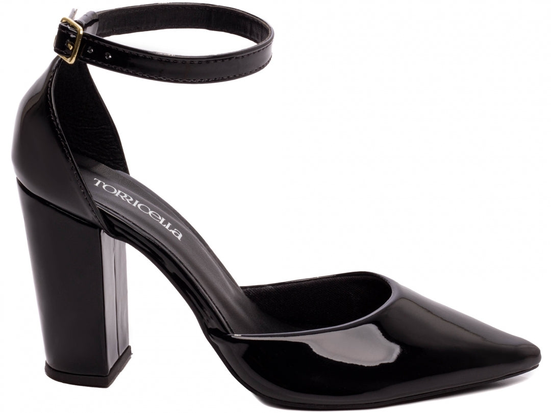 Sapato Scarpin Salto Alto Verniz Preto