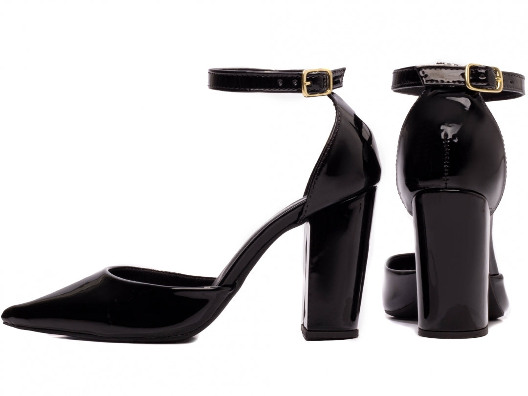 Sapato Scarpin Salto Alto Verniz Preto