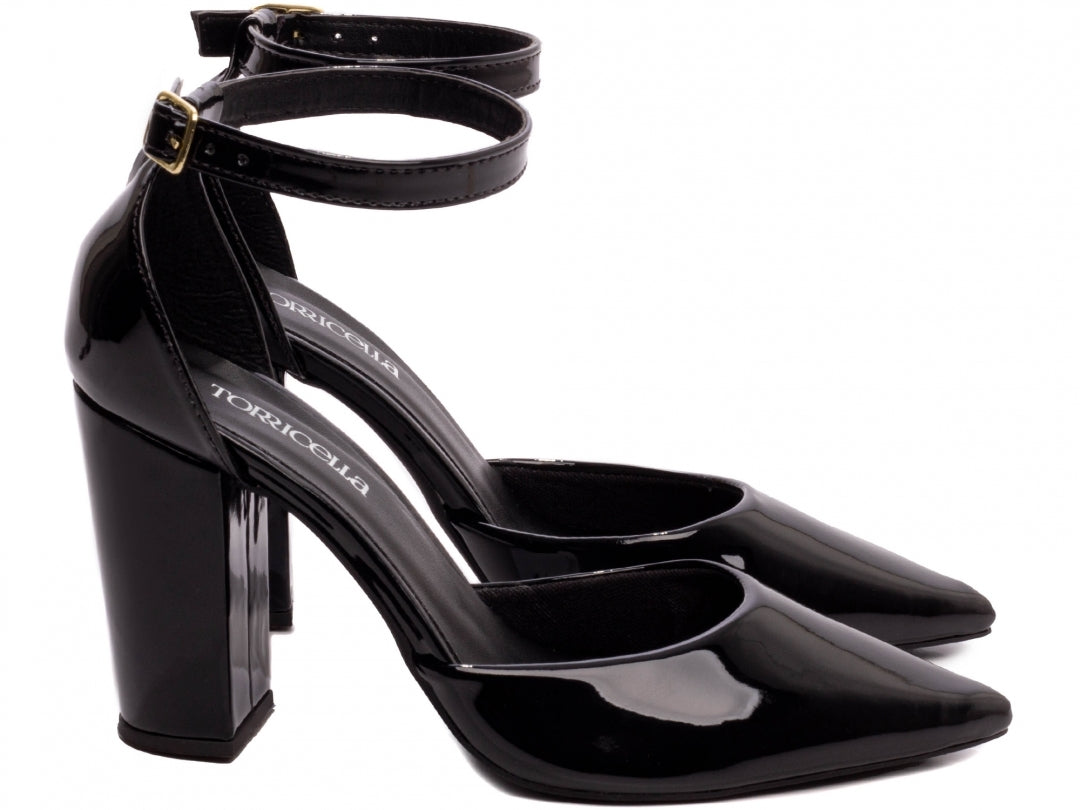 Sapato Scarpin Salto Alto Verniz Preto