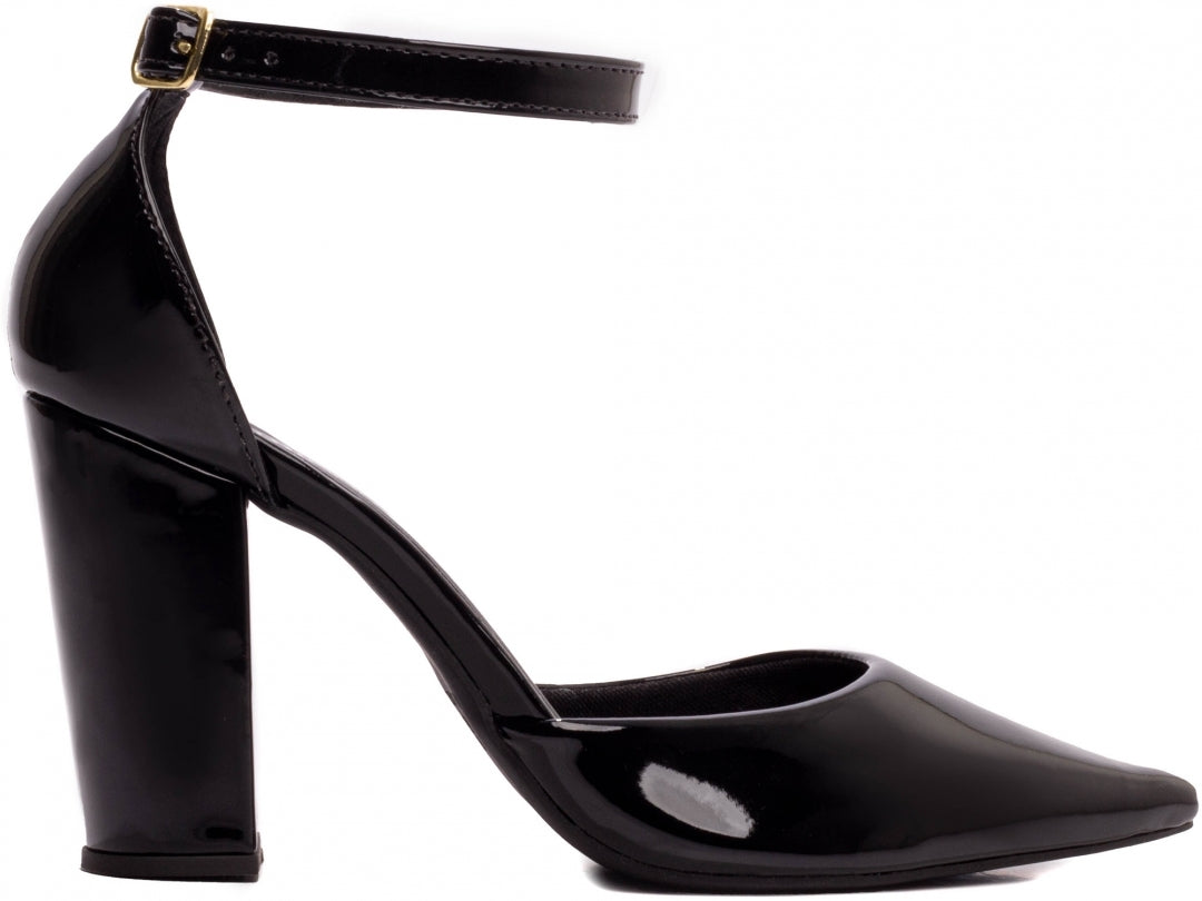 Sapato Scarpin Salto Alto Verniz Preto