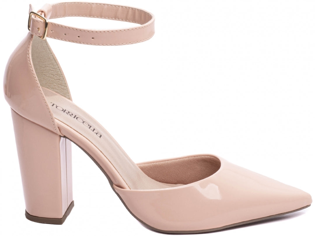 Sapato Scarpin Salto Alto Verniz Rosê