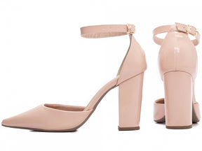 Sapato Scarpin Salto Alto Verniz Rosê