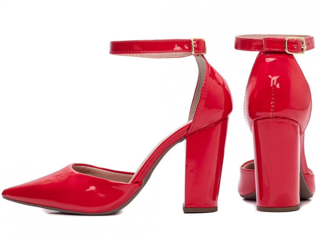 Sapato Scarpin Salto Alto Verniz Vermelho