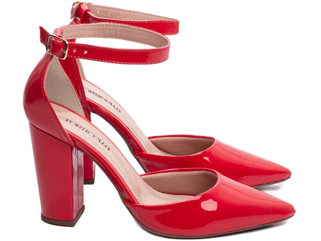 Sapato Scarpin Salto Alto Verniz Vermelho