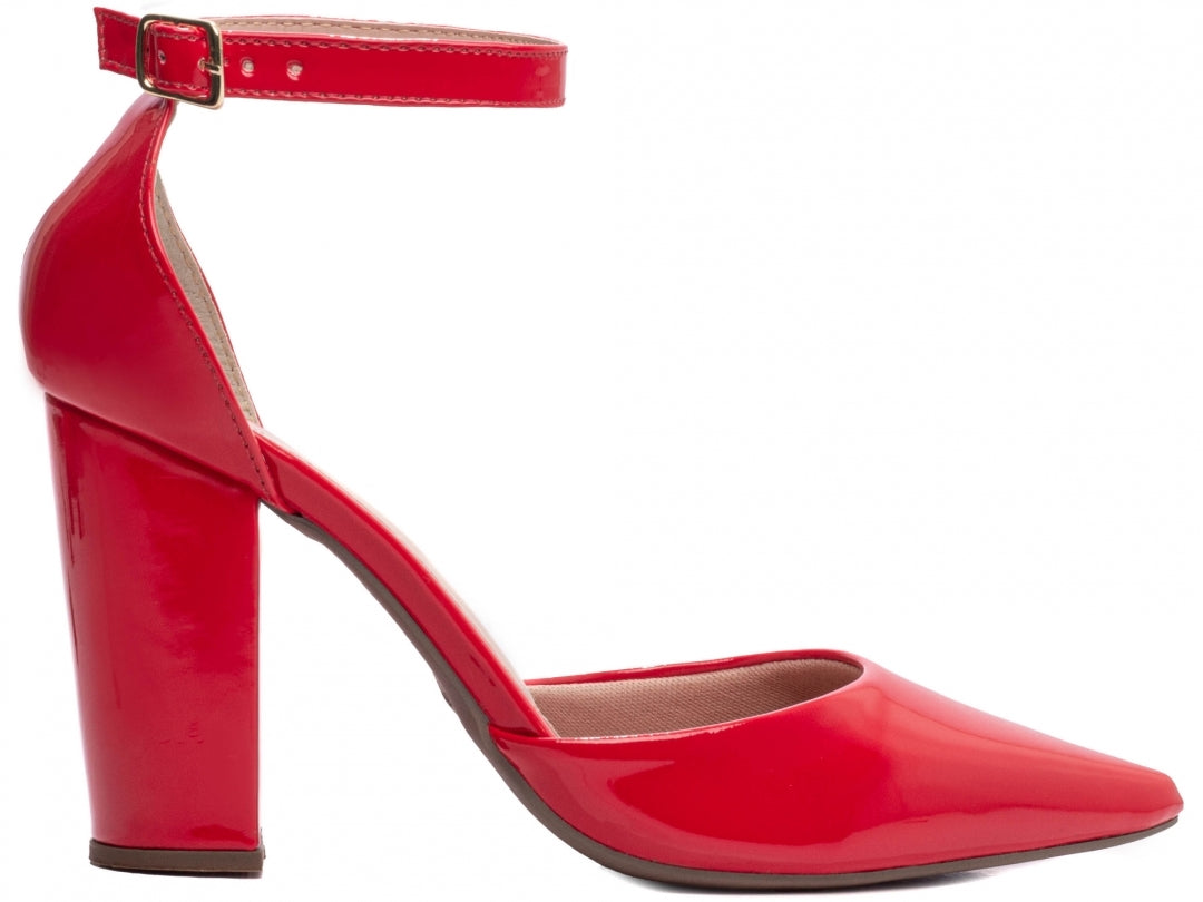 Sapato Scarpin Salto Alto Verniz Vermelho