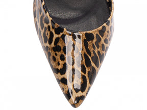 Sapato Scarpin Salto Alto Verniz Onça