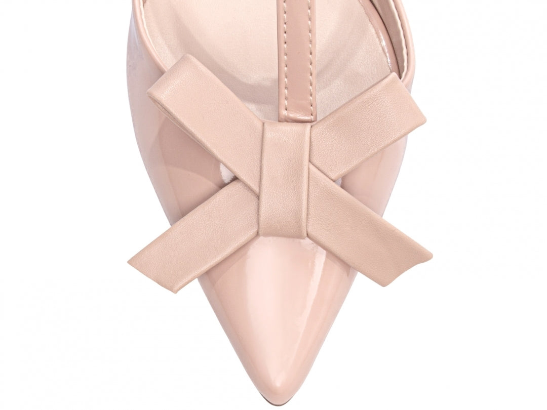 Sapato Scarpin Boneca Salto Grosso Verniz Rosa com Laço Entrega Rápida