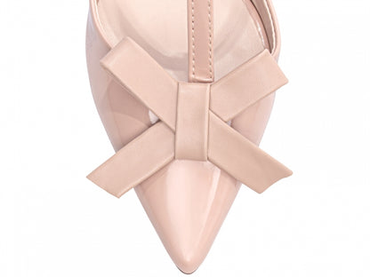 Sapato Scarpin Boneca Salto Grosso Verniz Rosa com Laço Entrega Rápida