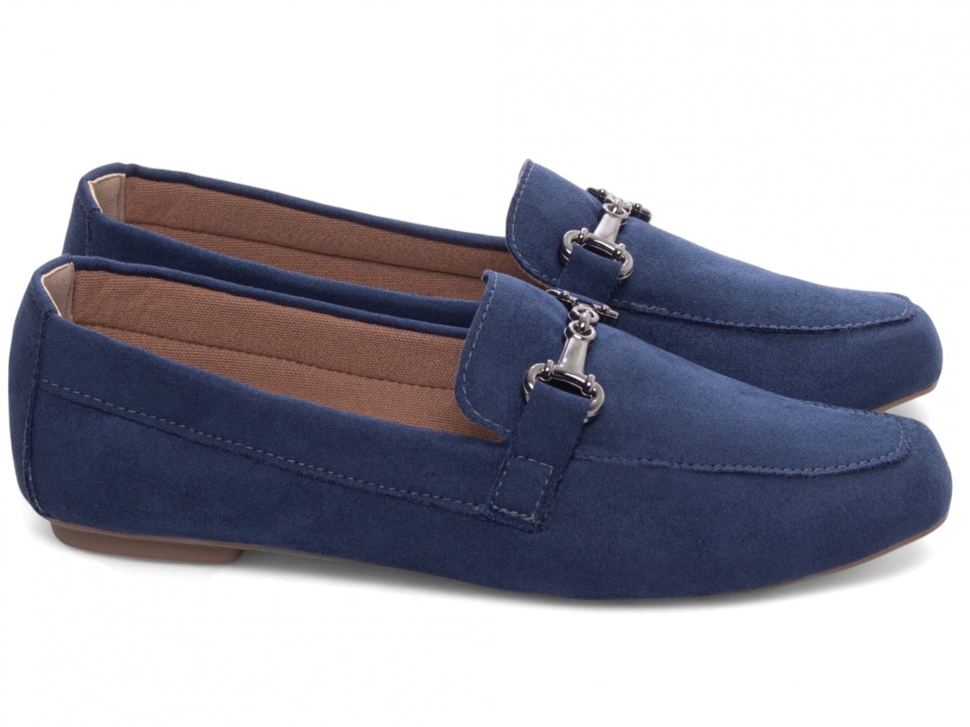 Mocassim Azul Bico Alongado Premium
