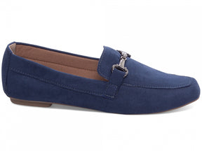 Mocassim Azul Bico Alongado Premium