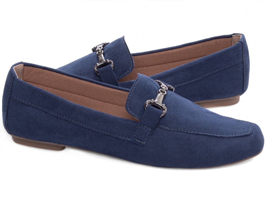 Mocassim Azul Bico Alongado Premium