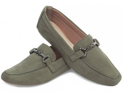 Mocassim Verde Bico Alongado Premium