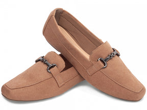 Mocassim Bege Bico Alongado Premium