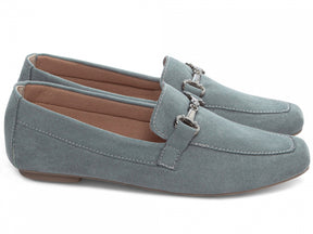 Mocassim Azul Claro Bico Alongado Premium