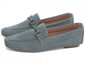 Mocassim Azul Claro Bico Alongado Premium