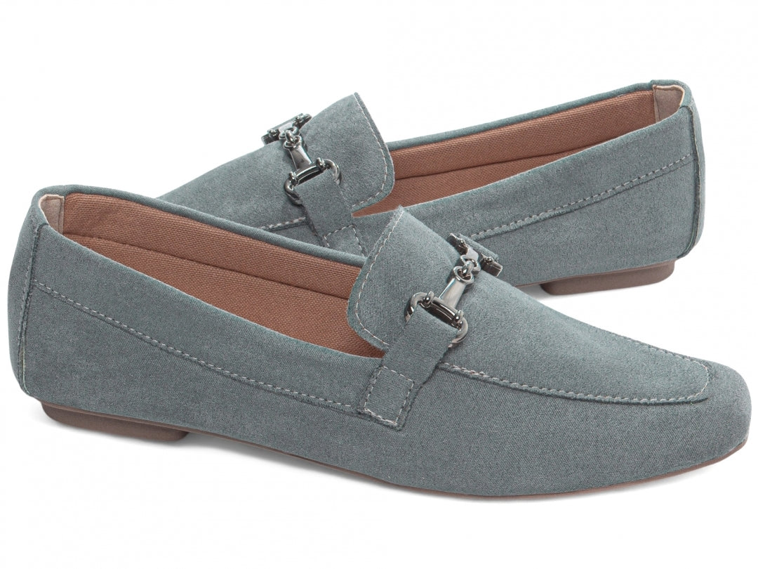 Mocassim Azul Claro Bico Alongado Premium