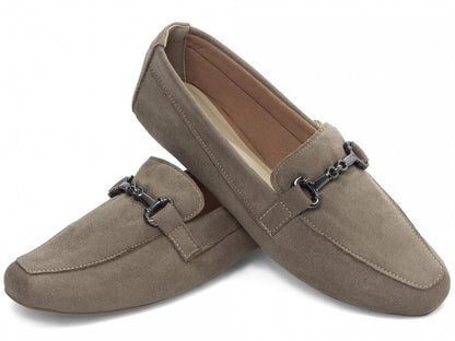 Mocassim Cinza Bico Alongado Premium