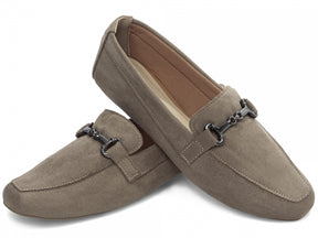 Mocassim Cinza Bico Alongado Premium