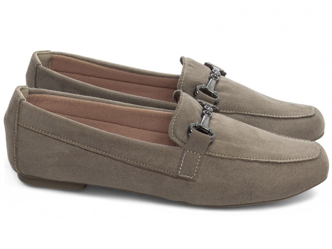 Mocassim Cinza Bico Alongado Premium